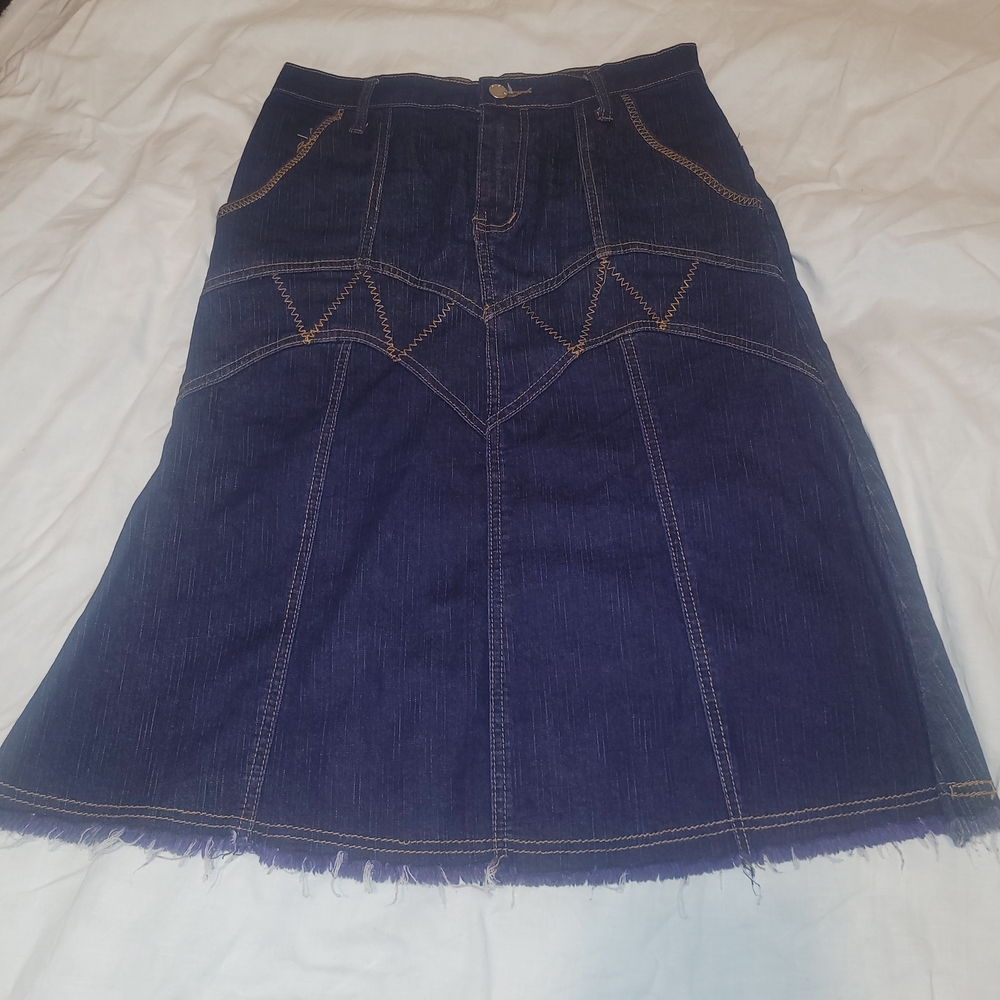 Denim A-Line Skirt